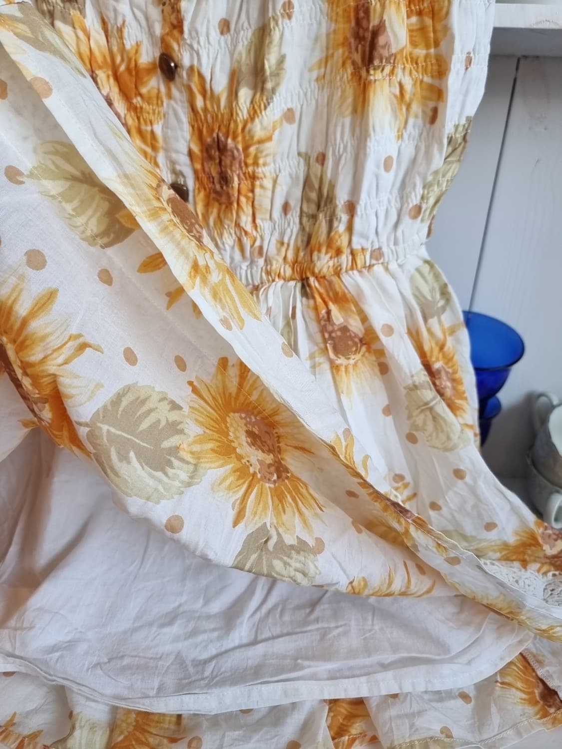 리즈리사(LIZ LISA) 해바라기 셔링 미니 원피스 상품이미지5