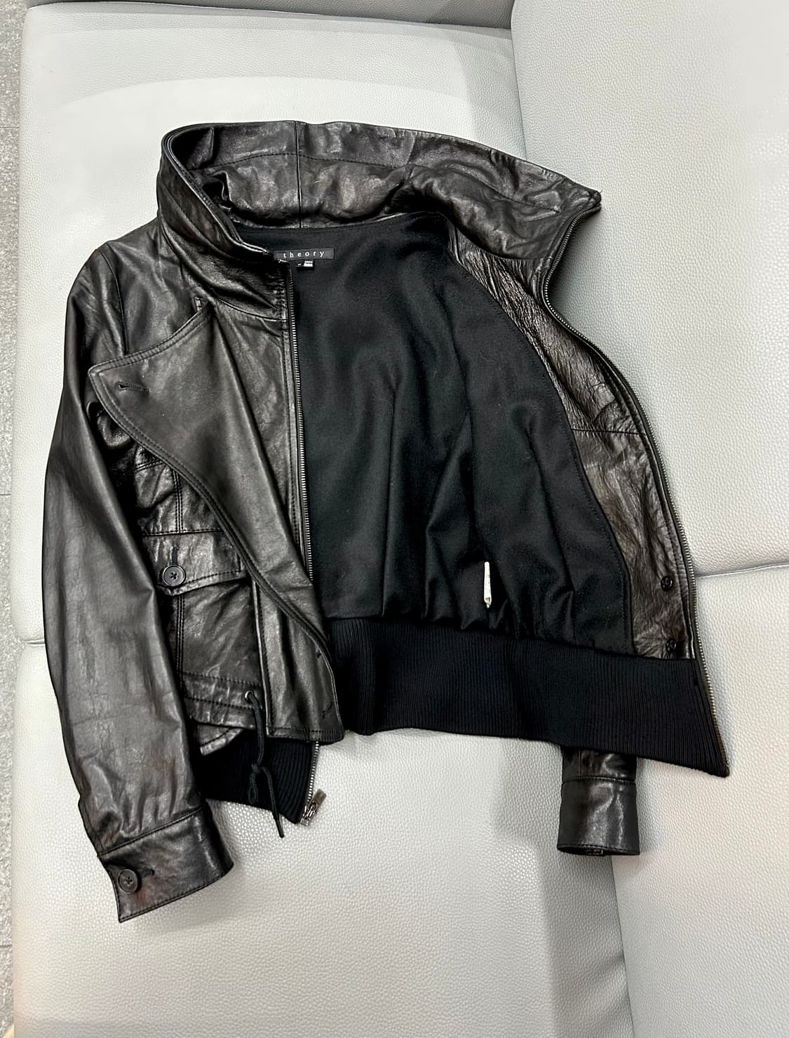 띠어리 블랙 가죽자켓(M) 상품이미지8