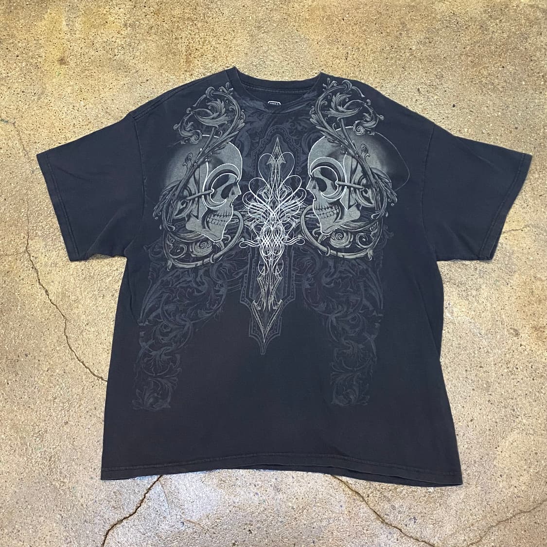 미국 빈티지 해골 스컬 포인트 반팔티 락티셔츠 상품이미지1