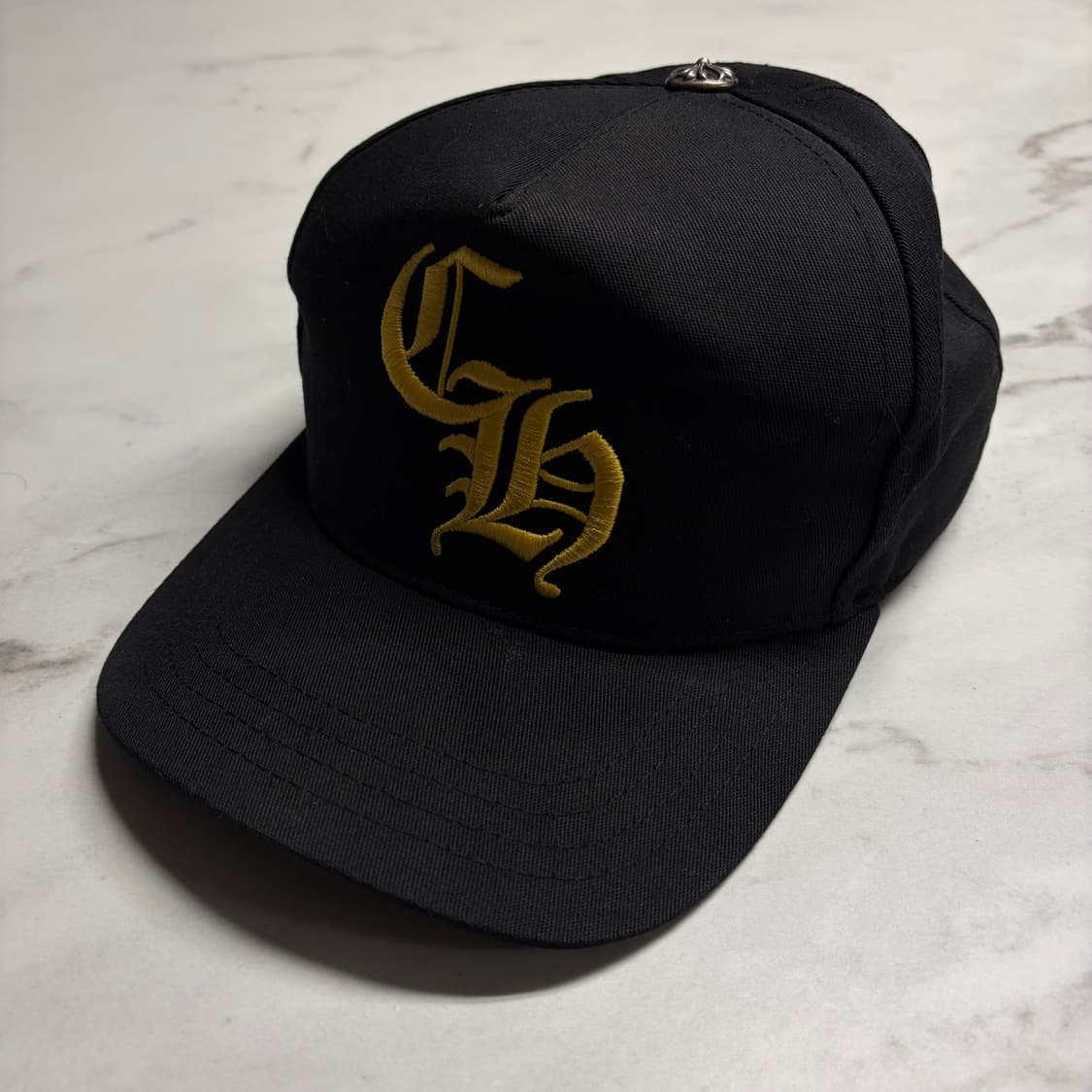 크롬하츠 Ch 로고 자수 베이스볼 캡 모자 블랙 옐로우 os 상품이미지2