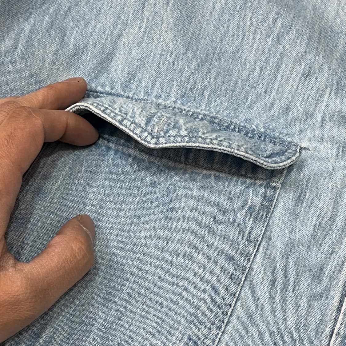  울리치 배색 카라 데님 셔츠 y15808 상품이미지4