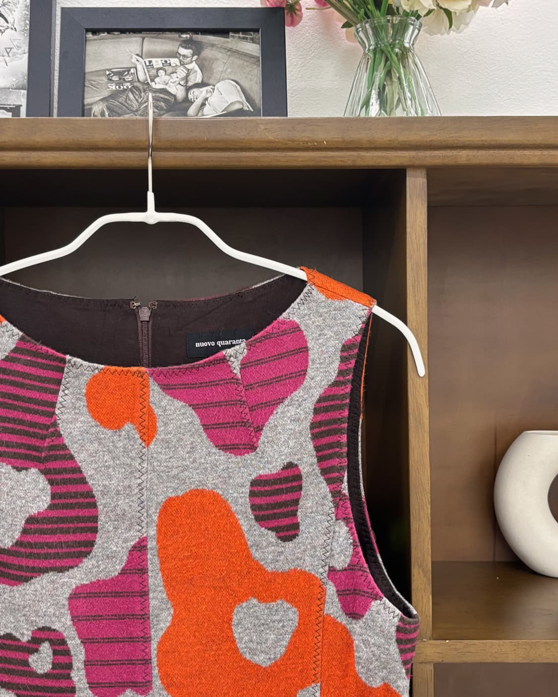 nuovo quaranta 빈티지 컬러 믹스 호피 원피스 상품이미지7