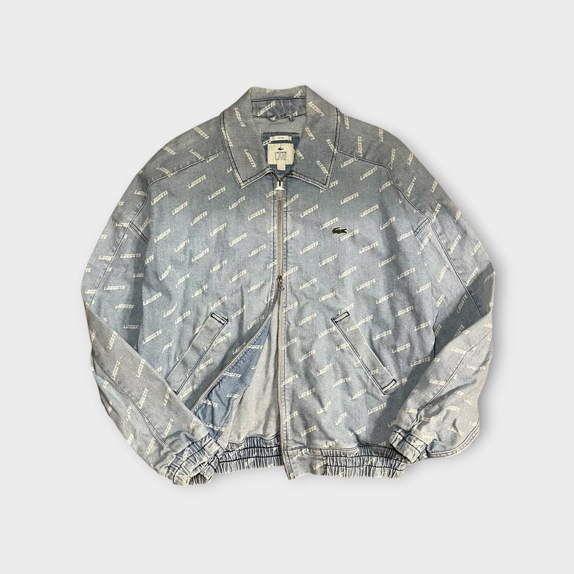 Lacoste . 드릴 프린트 데님 자켓 상품이미지1