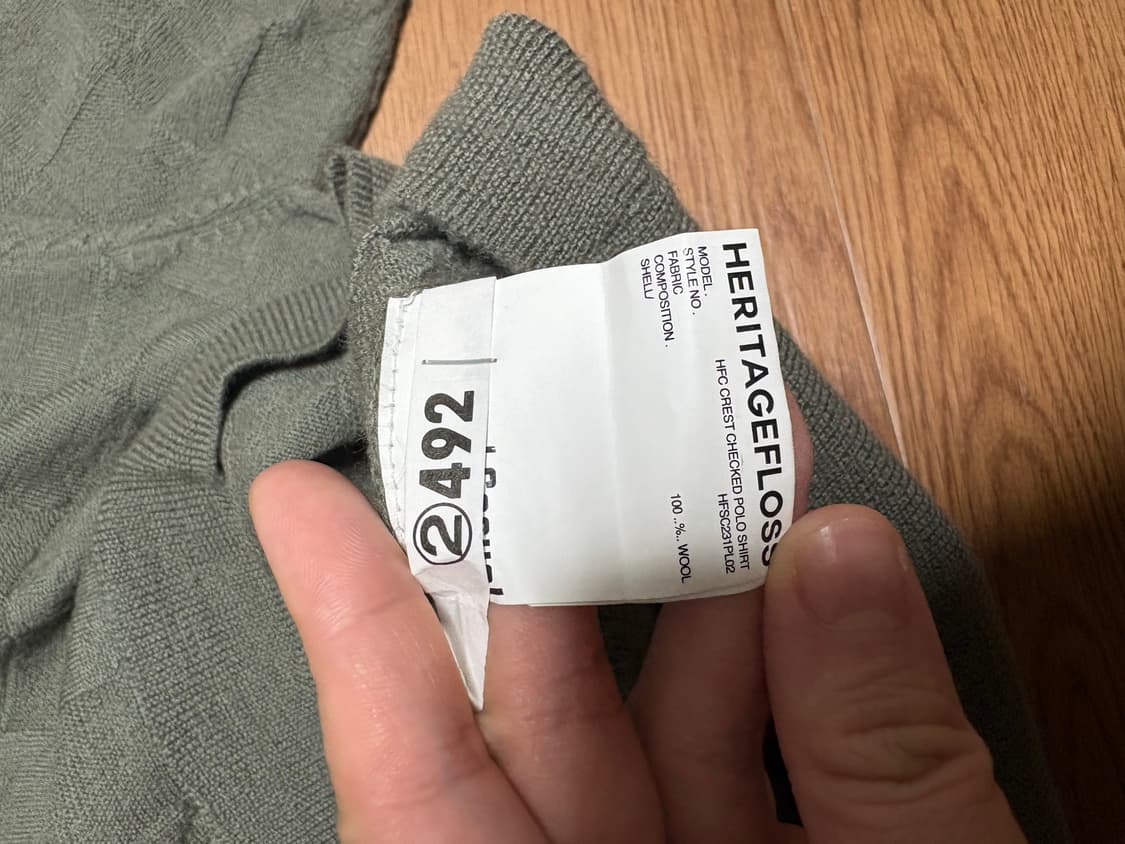 헤리티지플로스 울 체크 니트 반팔  상품이미지7