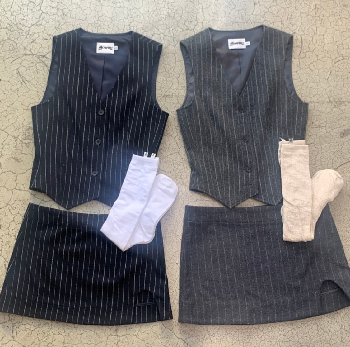 글로니 라나 울 베스트 유베이비 스커트 셋업 상품이미지1