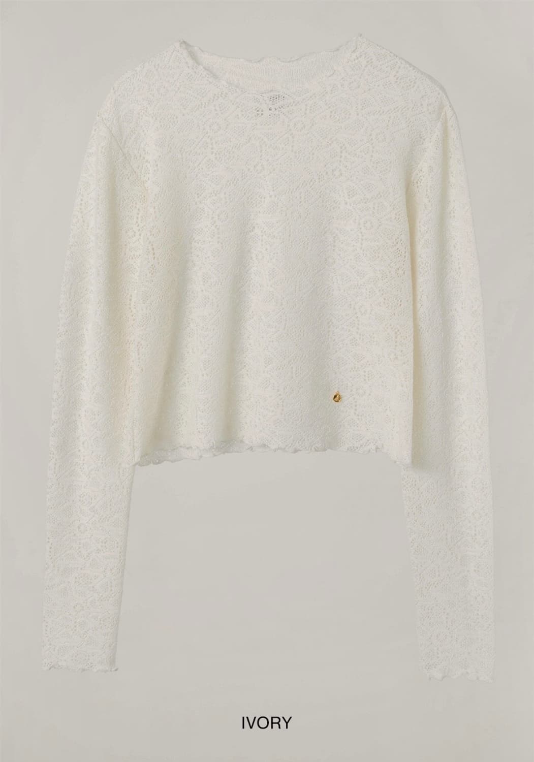오버듀플레어 크로셰 니트 아이보리 상품이미지3