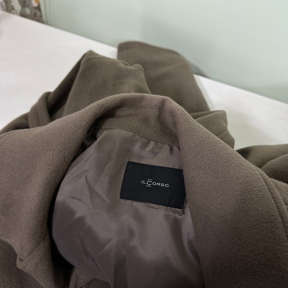 XL 105 일꼬르소 루즈오버핏 캐시미어혼방 로브 롱 발마칸코트 상품이미지5