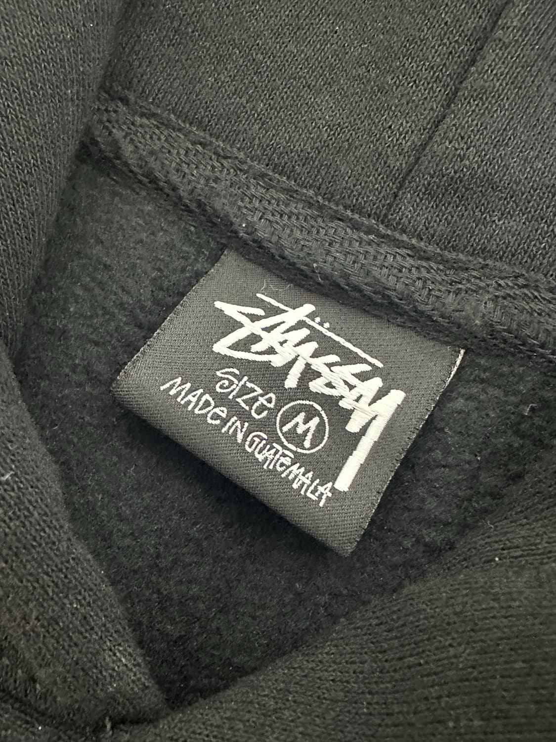 스투시 베이직 아플리케 후드 블랙 M 상품이미지4