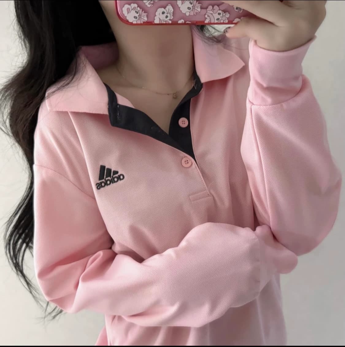 아디다스 딸기우유 긴팔 카라티 상품이미지1