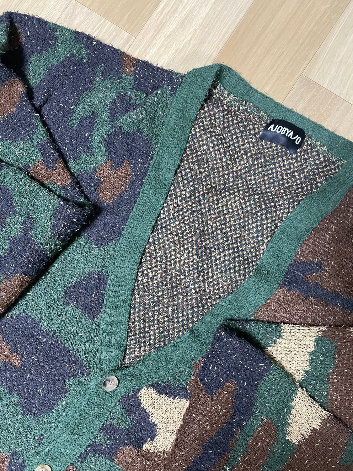 아조바이아조 Camouflage Leopard Cardigan [KHAK 상품이미지7