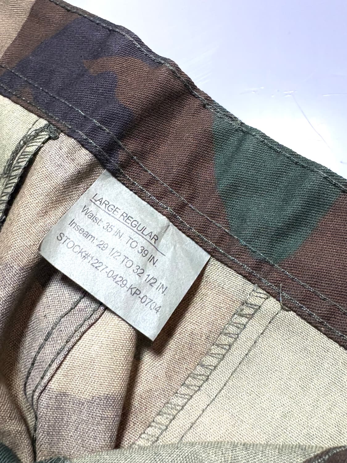 로스코 BDU 카모 카고 바지 L 상품이미지6