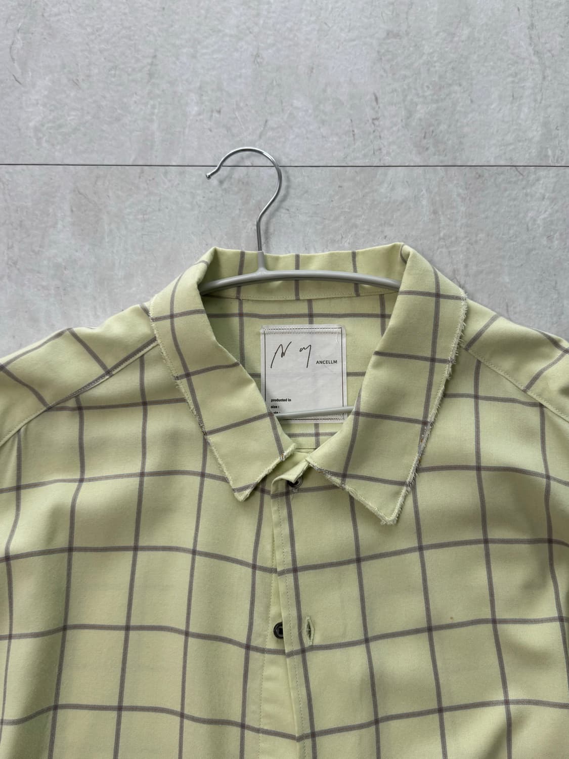 안셀름 Ancellm RAYON CHECK CRASH LS SHIRT 상품이미지7