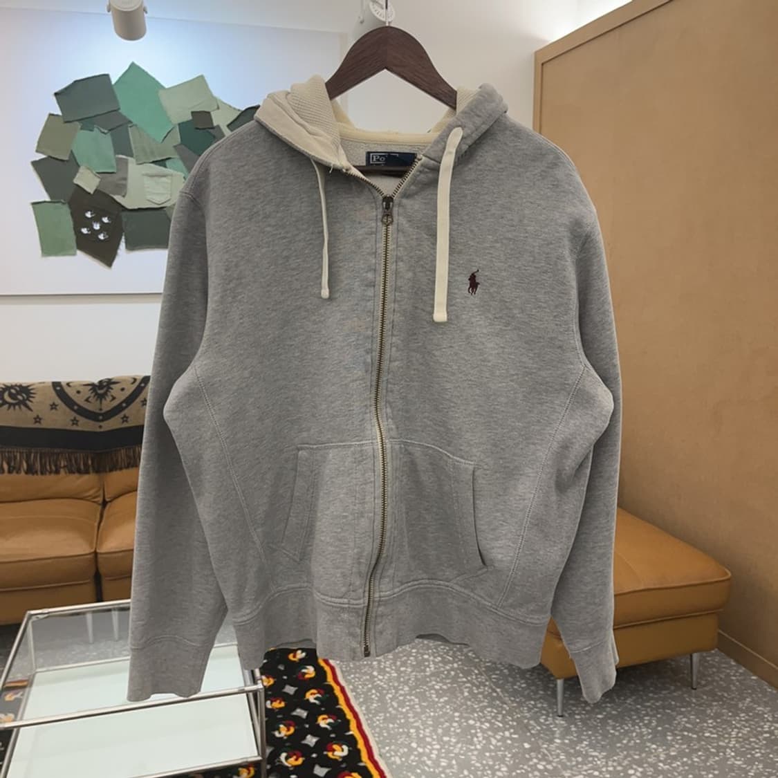 폴로 랄프로렌 윈터베이직 약기모 후드 집업 L C07067 상품이미지3