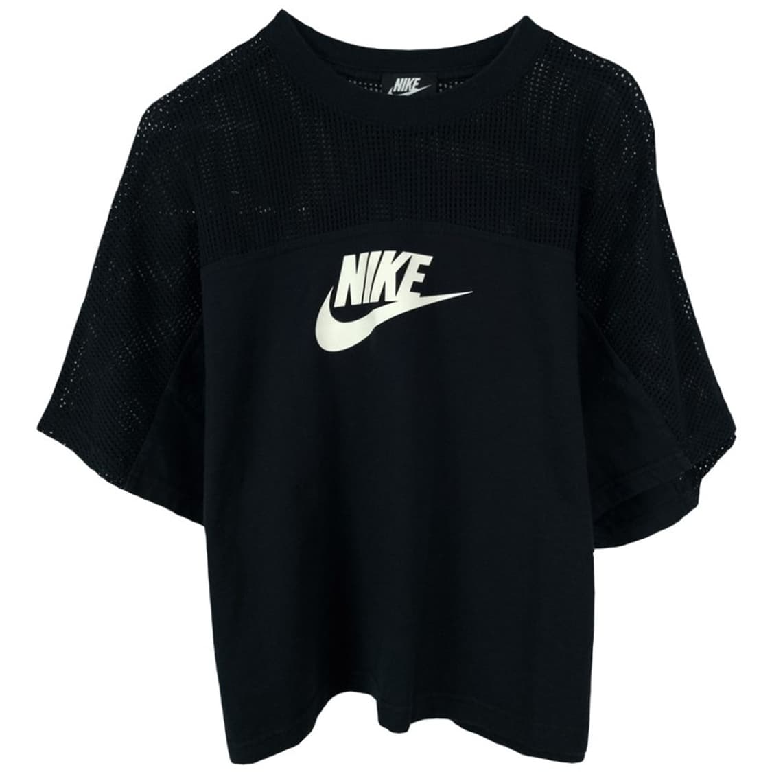 [나이키] 빅로고 프린팅 뒷판 메쉬 오버핏 반팔티 블랙 M20166 상품이미지2
