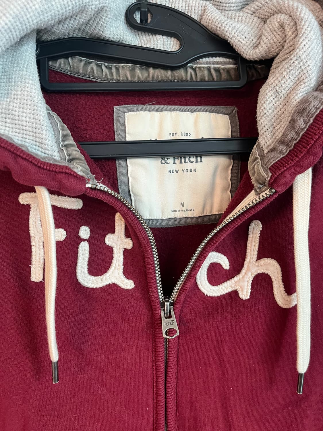 아베크롬비 버건디 후드집업 [M] 상품이미지5