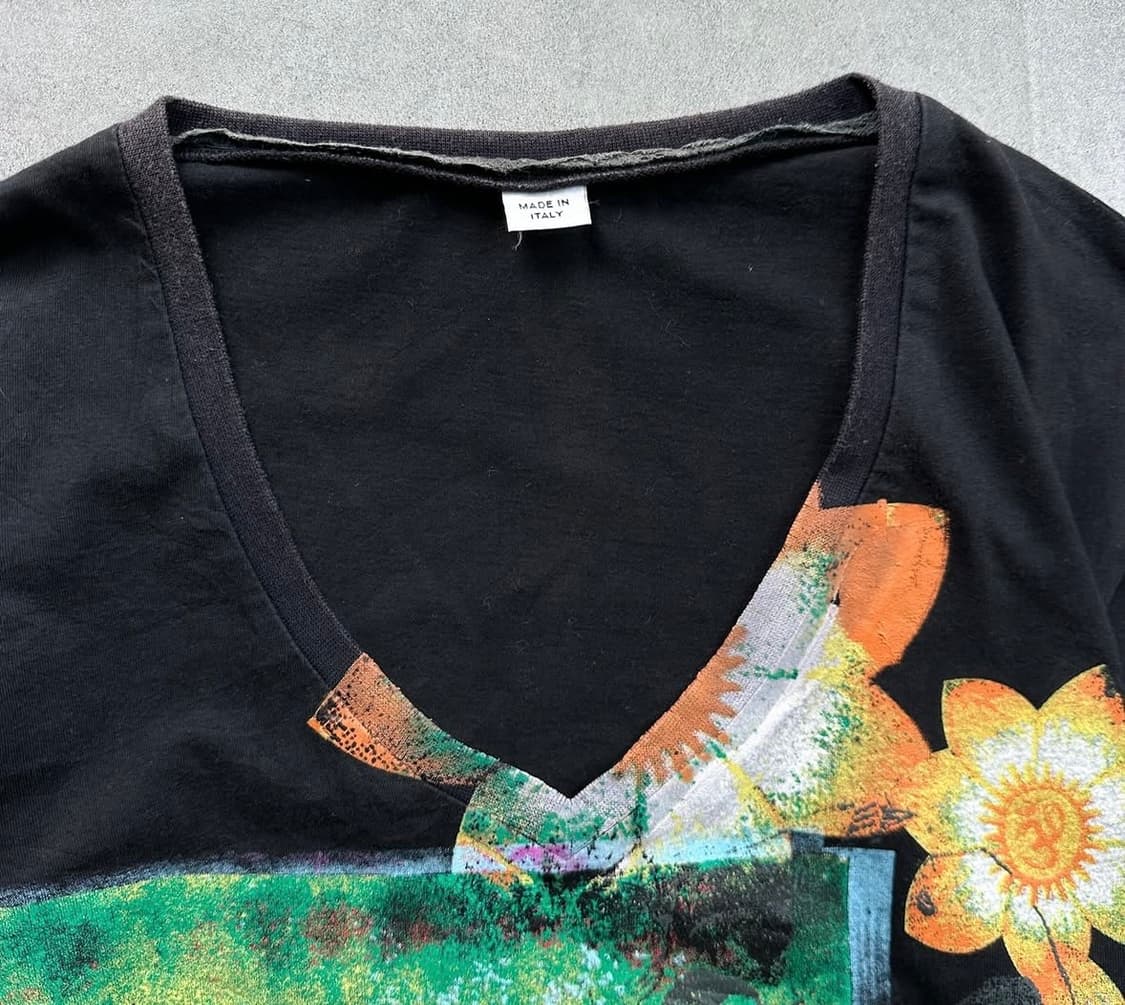 early 2000 존 갈리아노 시바 힌두 브이넥 롱슬리브 상품이미지3