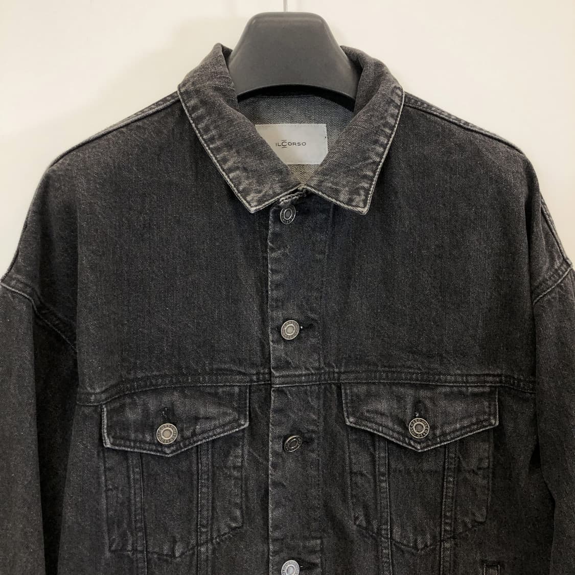 일꼬르소 오버데님 흑청 트러커자켓 L  상품이미지2