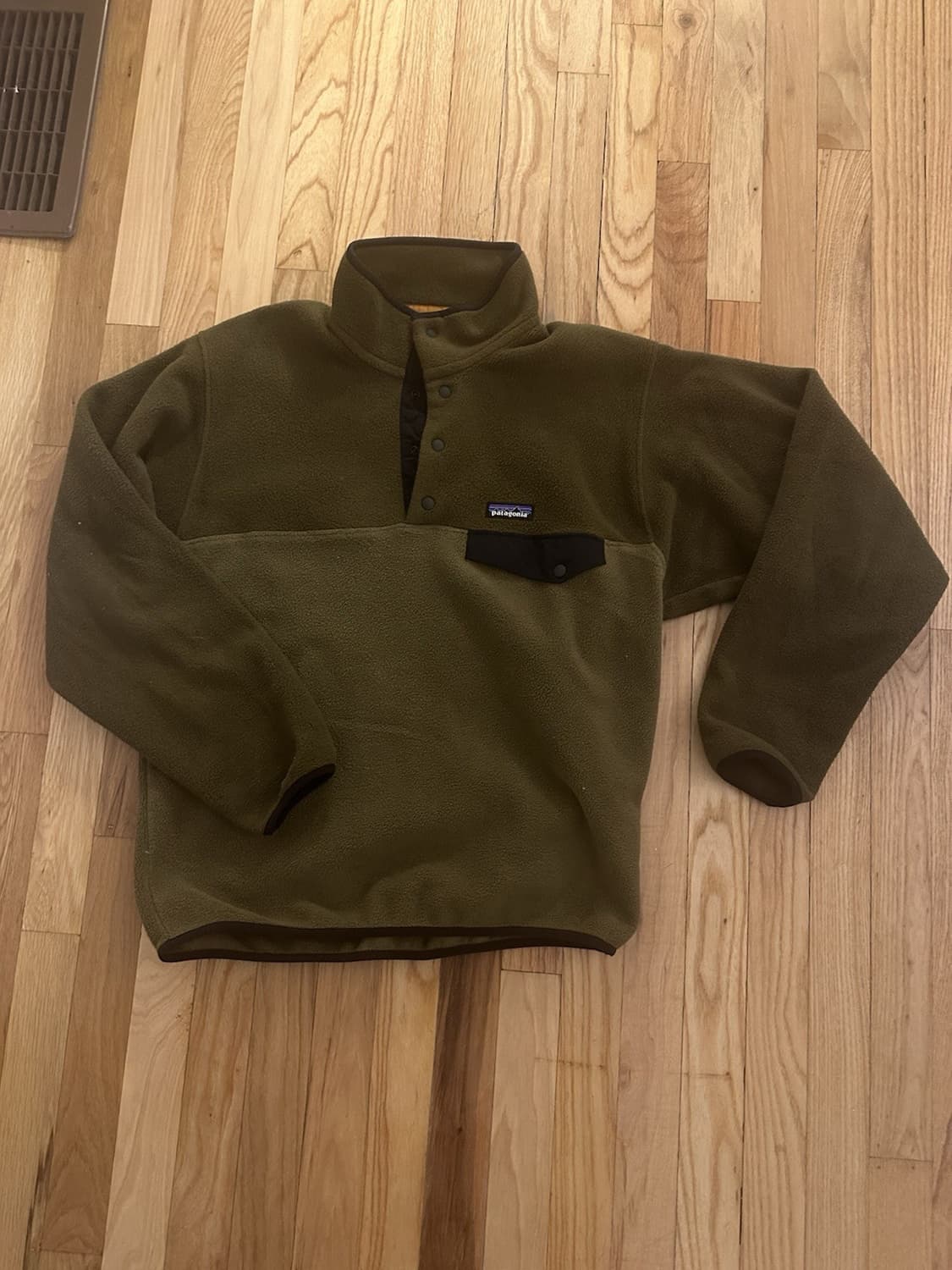 19FW 파타고니아 신칠라 스냅-T 플리스 올리브 그린/블랙 상품이미지1