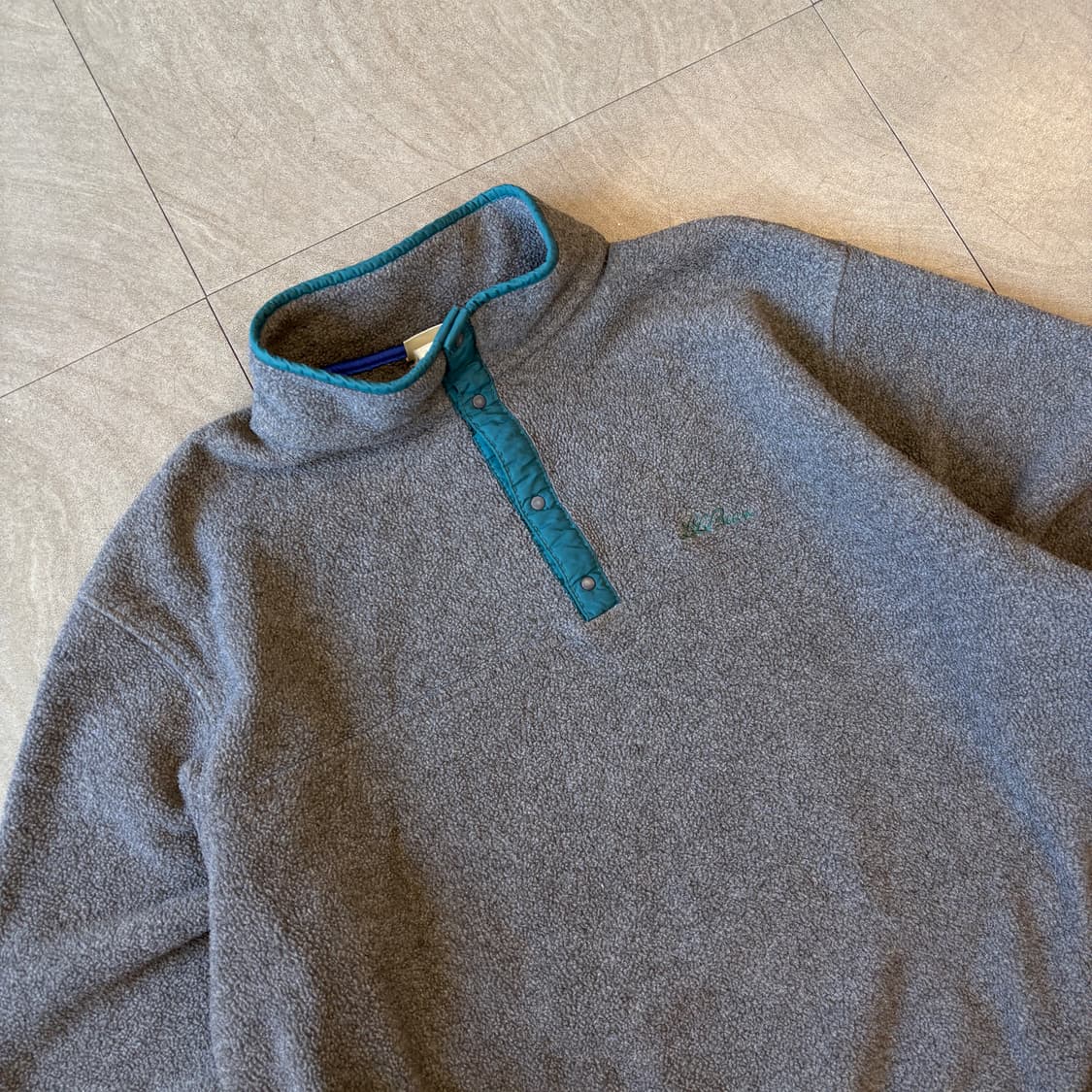 90s L.L.bean 90년대 미국 생산 엘엘빈 그레이 플리스 신칠라 상품이미지2