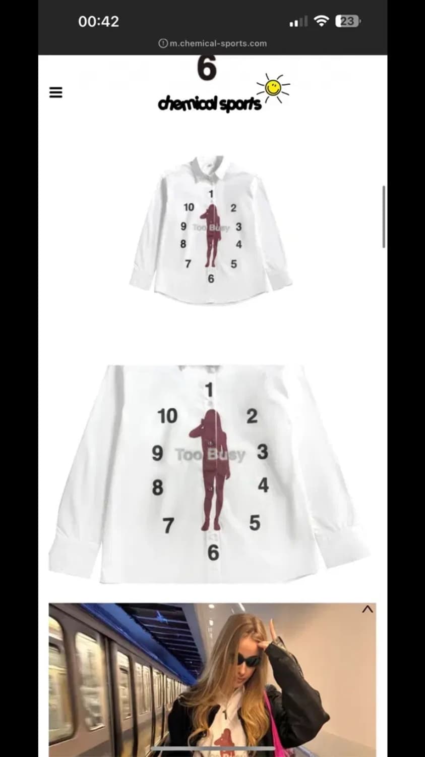 구매)케미컬스포츠 too busy shirt 구매원함 상품이미지2