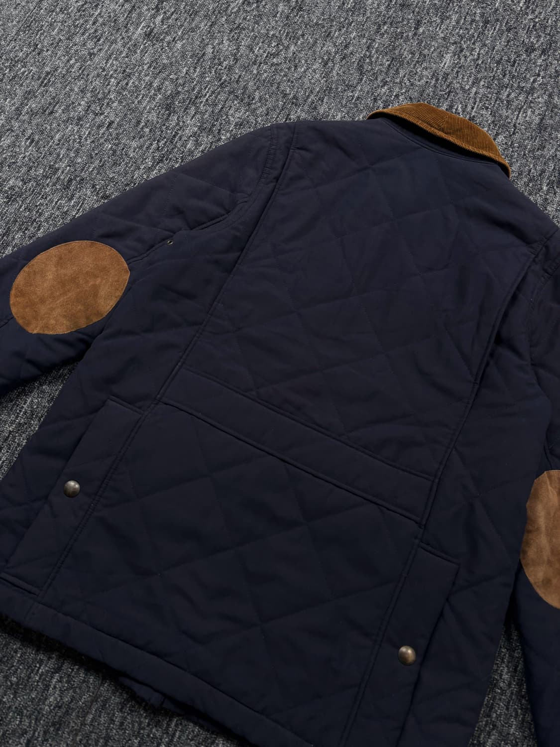 폴로 엘보우 패치 네이비 퀼팅 자켓 상품이미지5