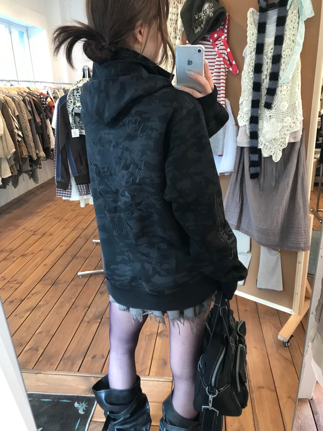 밴슨 카모 패턴 후드집업 상품이미지3