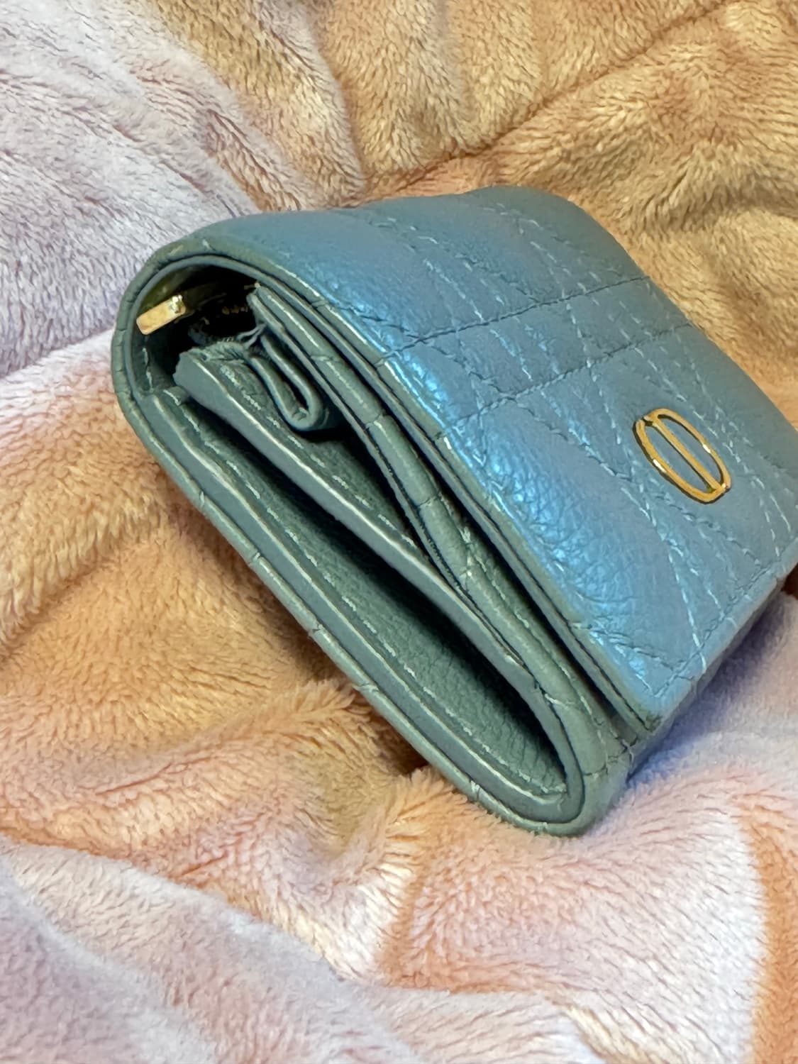 디올 카로 글리신 클라우드 블루 반지갑 상품이미지4