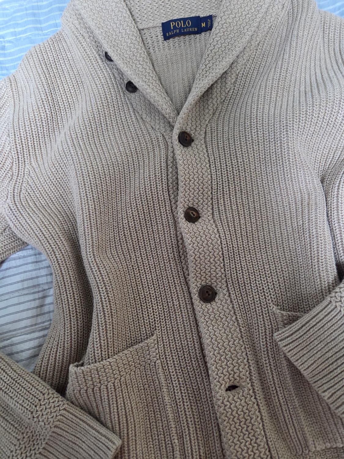 폴로랄프로렌 베이지 니트가디건 상품이미지1