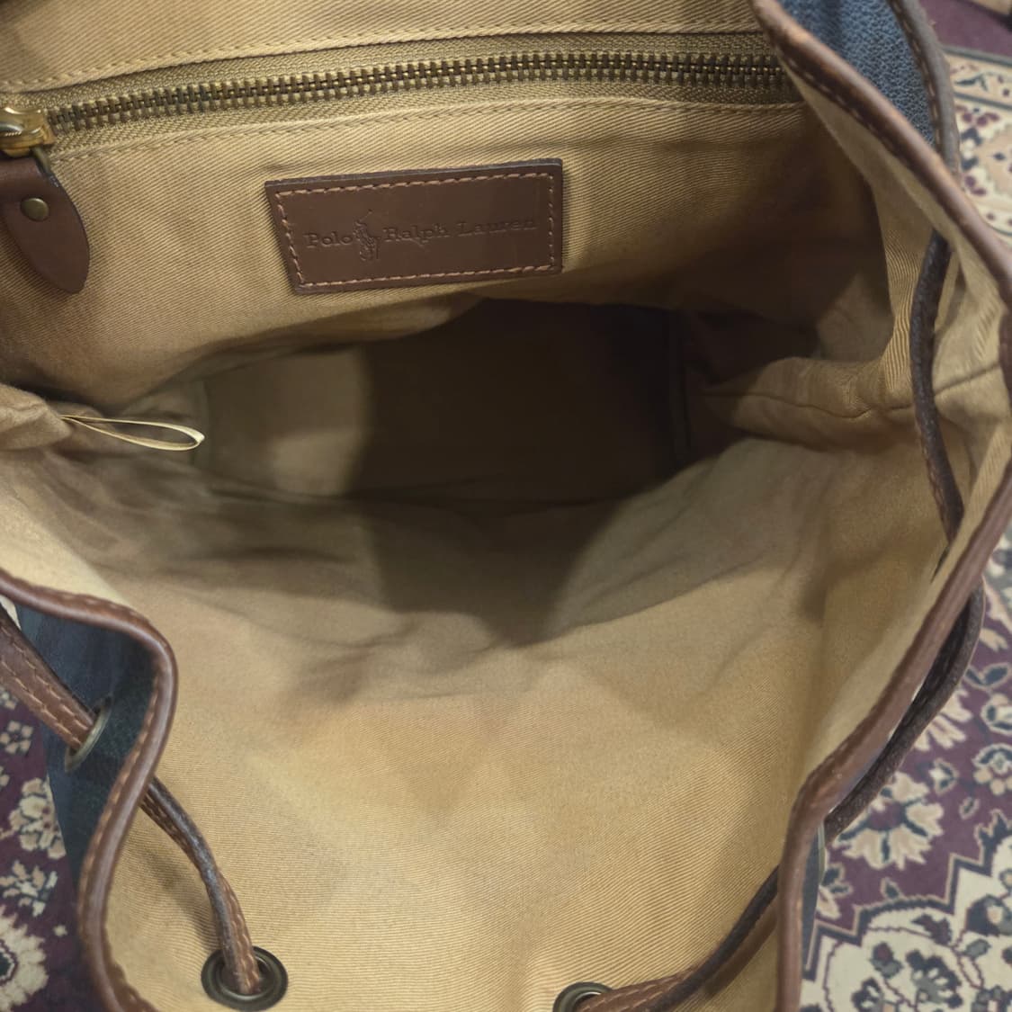 폴로 블랙와치 체크 백팩 럭색 상품이미지6