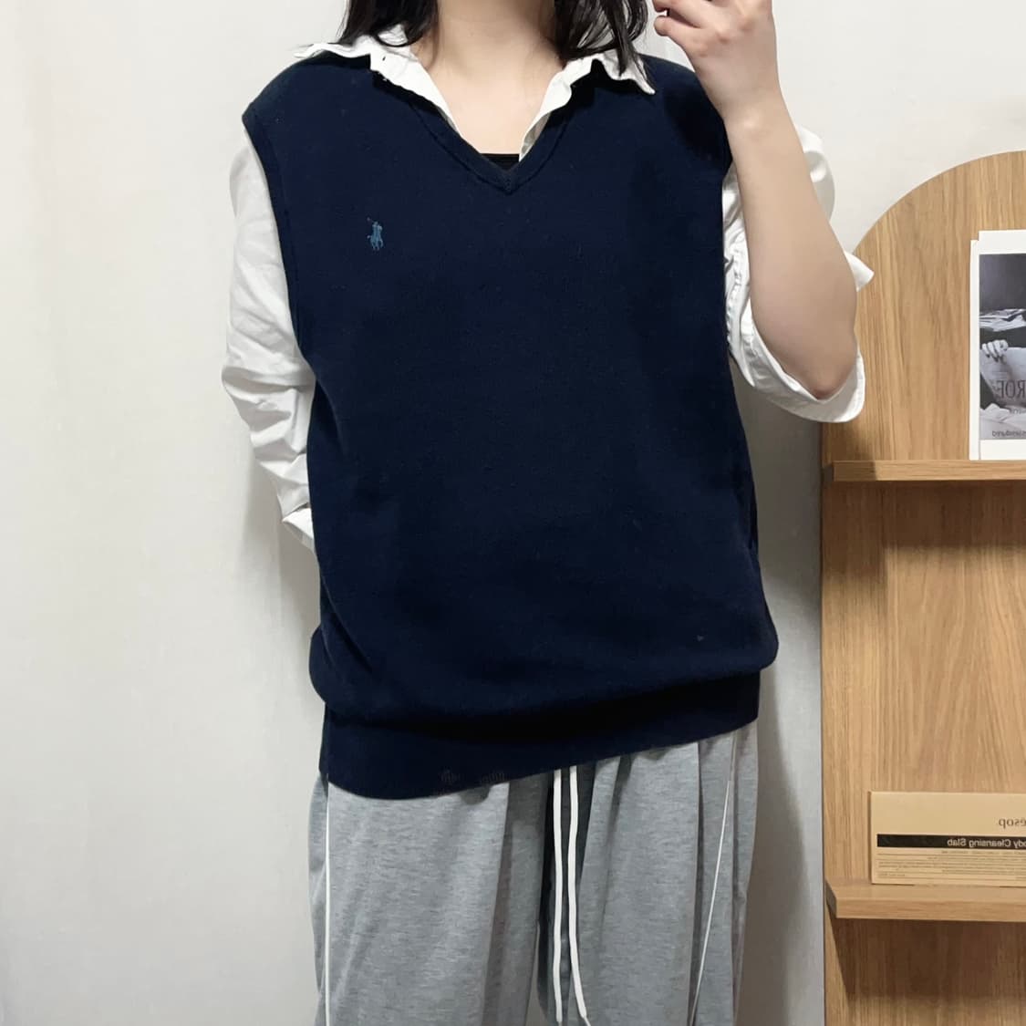 [정품] 폴로 네이비 / 블루포니 니트 조끼 [ XL ] 상품이미지1