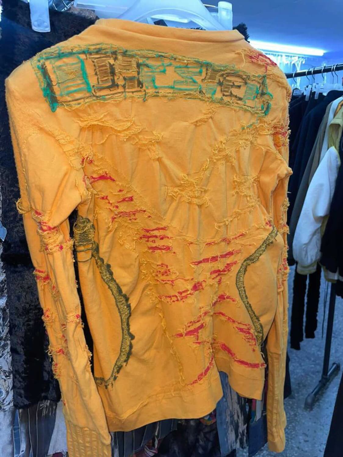 디젤 슬림 상의 니트 긴팔 탑 (옐로 노랑 옐로우 yellow 아이민클럽 상품이미지4