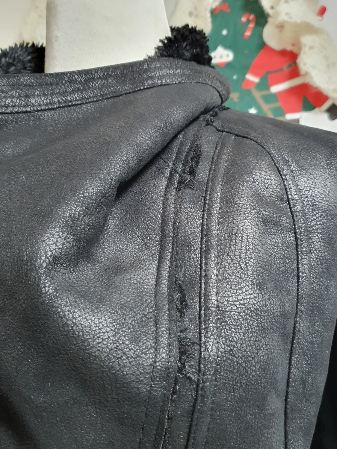 [갸루] 블랙 무스탕 퍼 자켓 상품이미지4