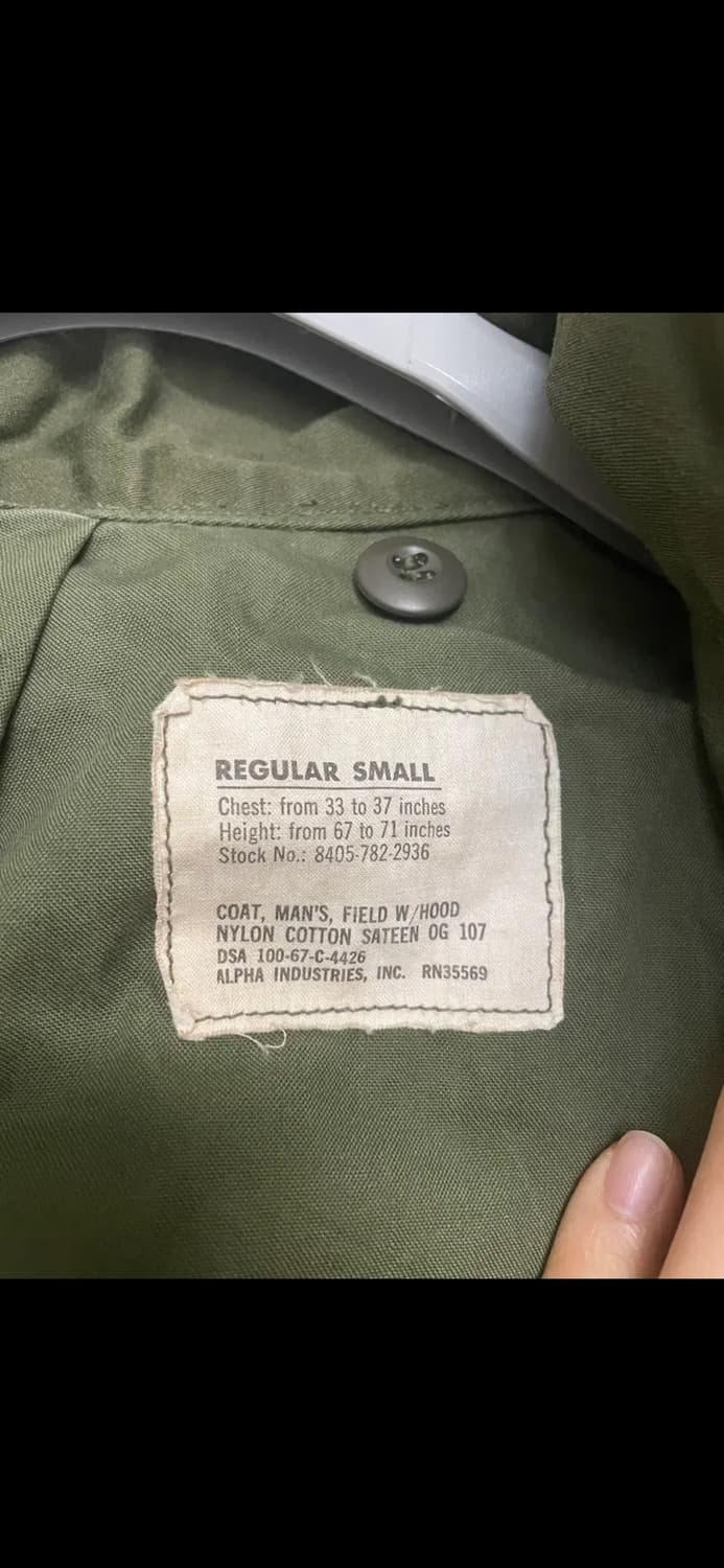 미군 오리지널 M-65 필드자켓 2세대 67년 regular-small 상품이미지2