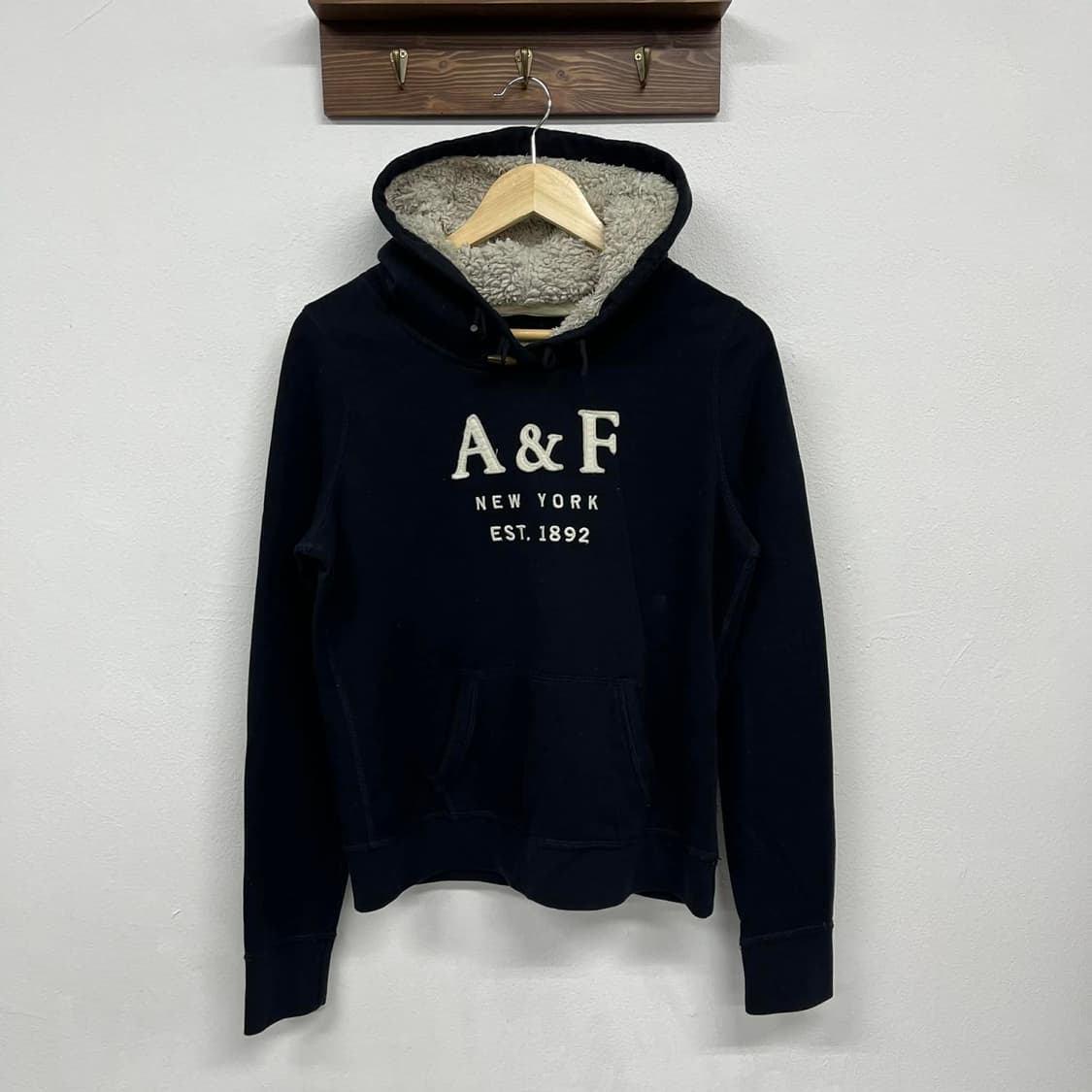 아베크롬비 y2k 울프죠 양털 대대장 스웻 셔츠 후드티(L) 상품이미지3