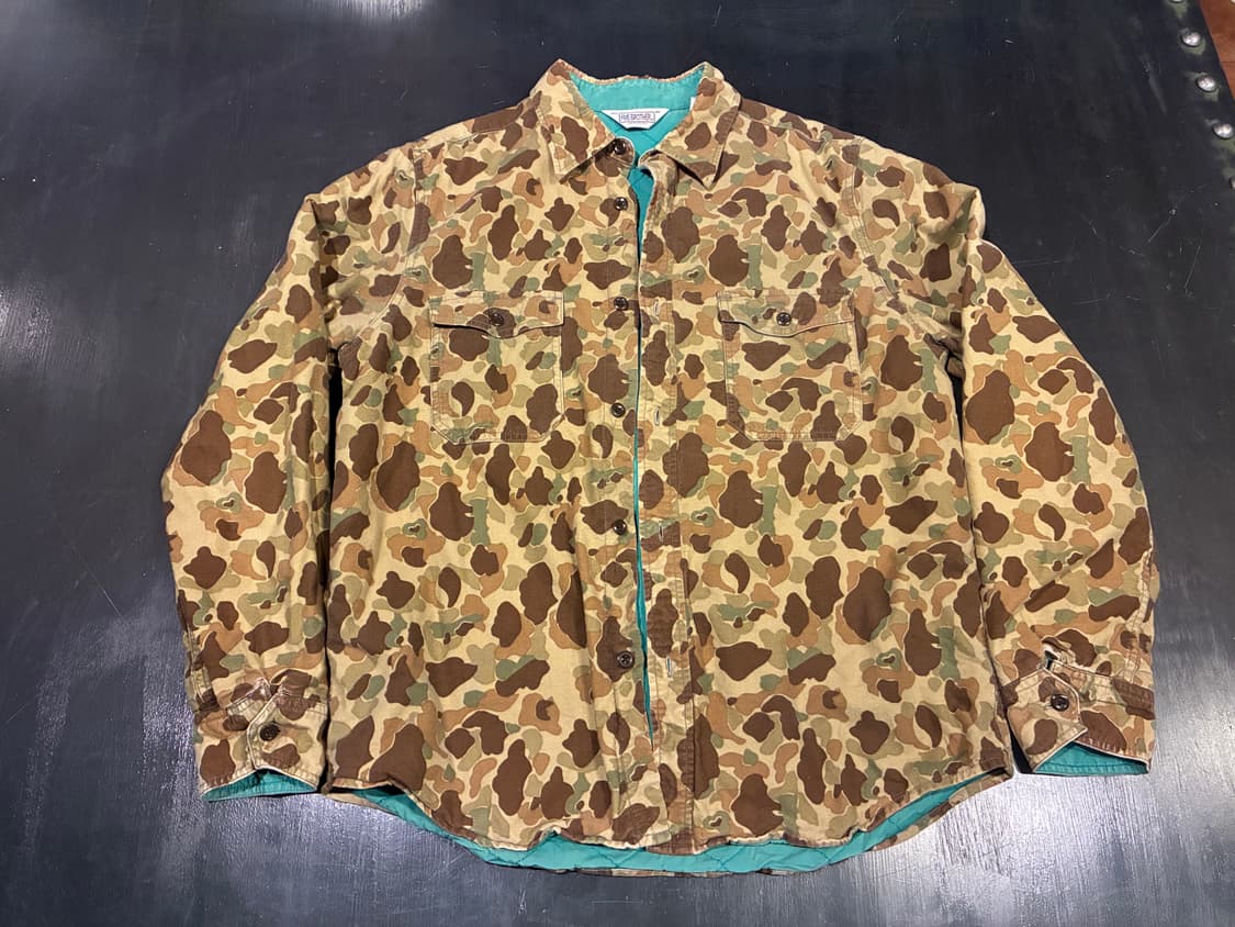 M) five brother 덕 카모 퀼팅 누빔셔츠 상품이미지1