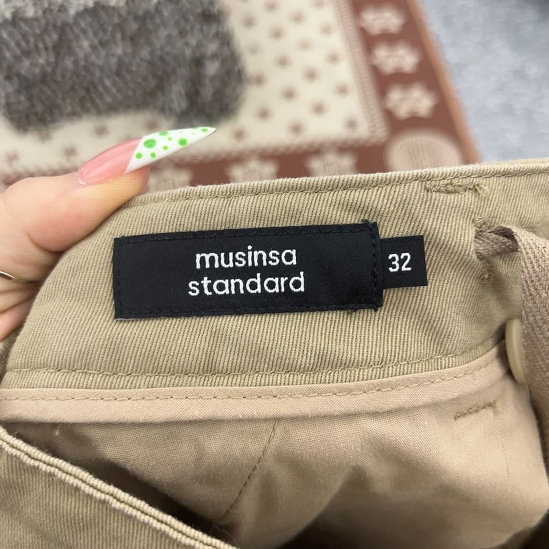 무신사스탠다드 캐주얼 핀턱 코튼팬츠 면바지 32인치 C09192 상품이미지5