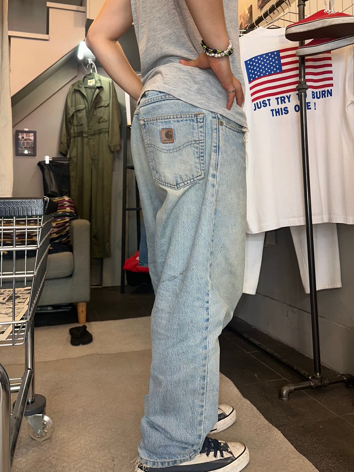 00’s Carhartt washed distressed denim  상품이미지1