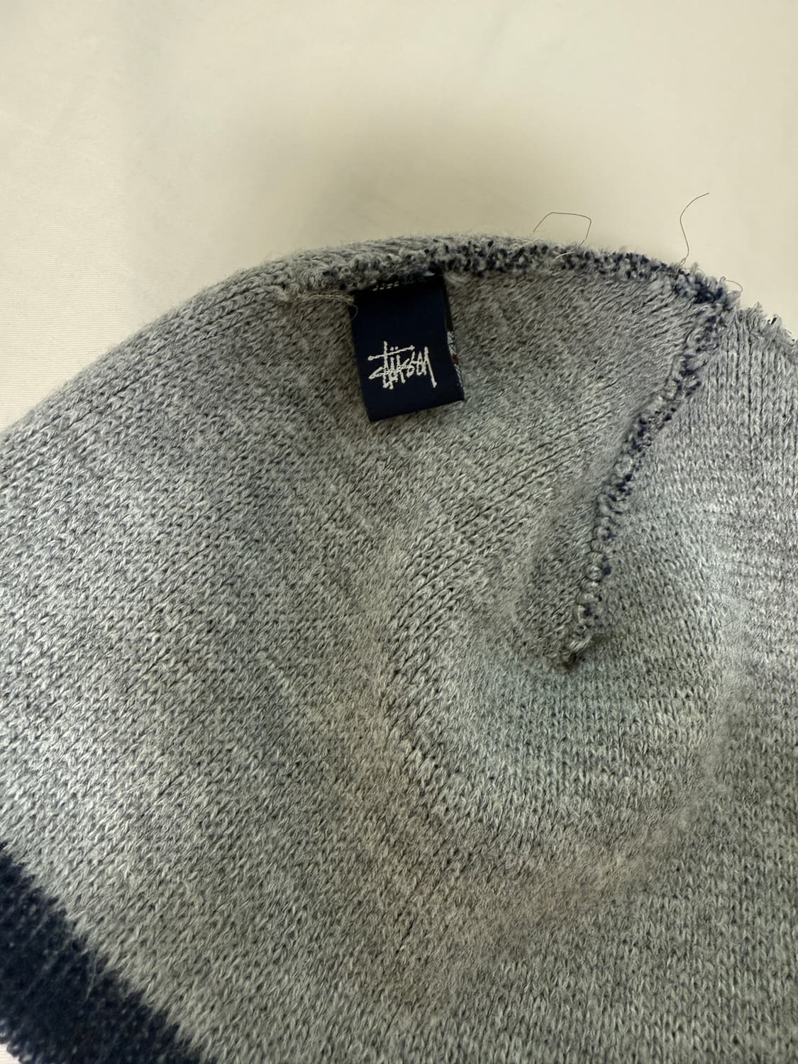 00s 올드 스투시 고딕 로고 자카드 비니 상품이미지4