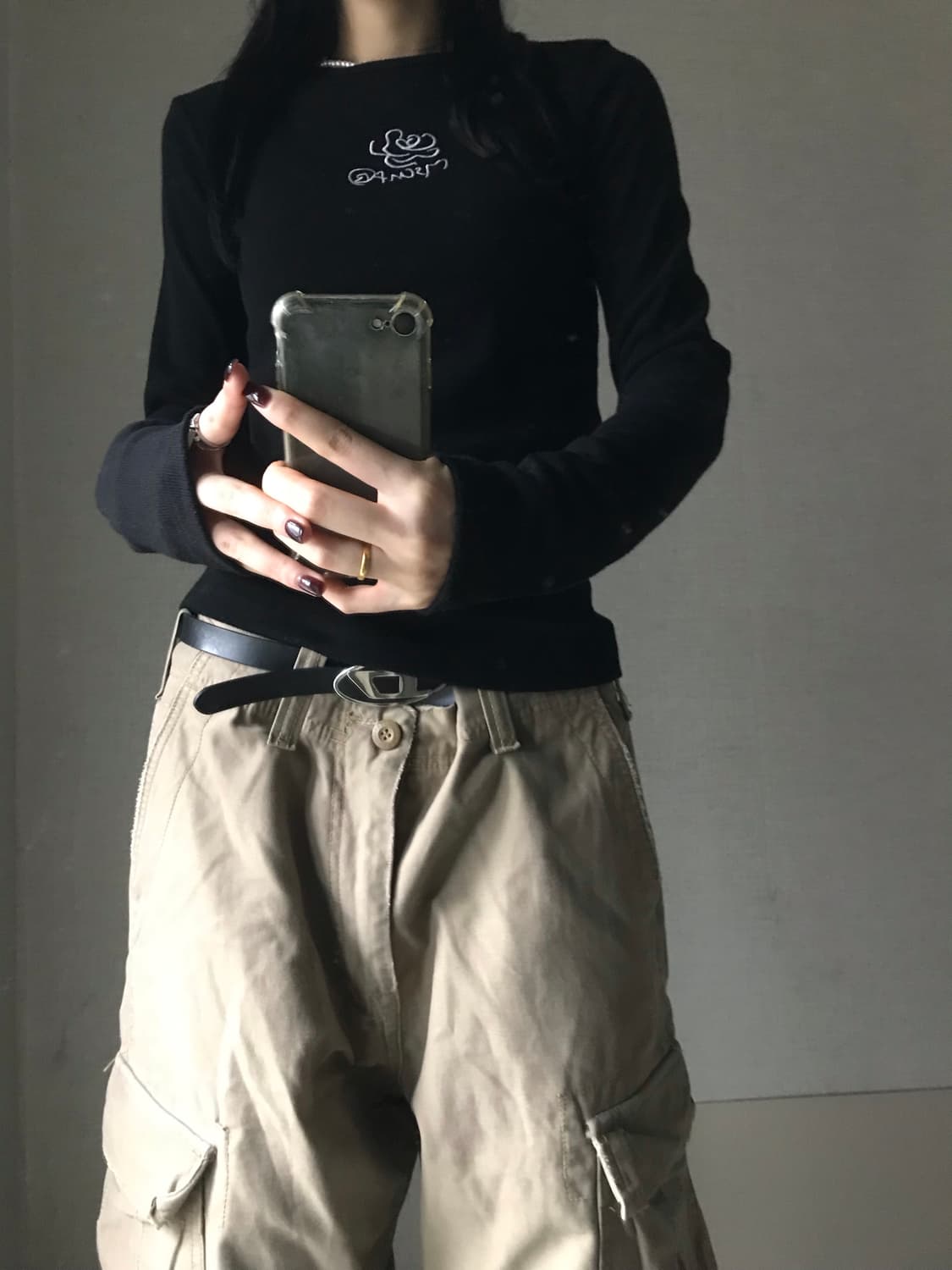 미스치프 블랙 딱붙핏 니트 상품이미지4