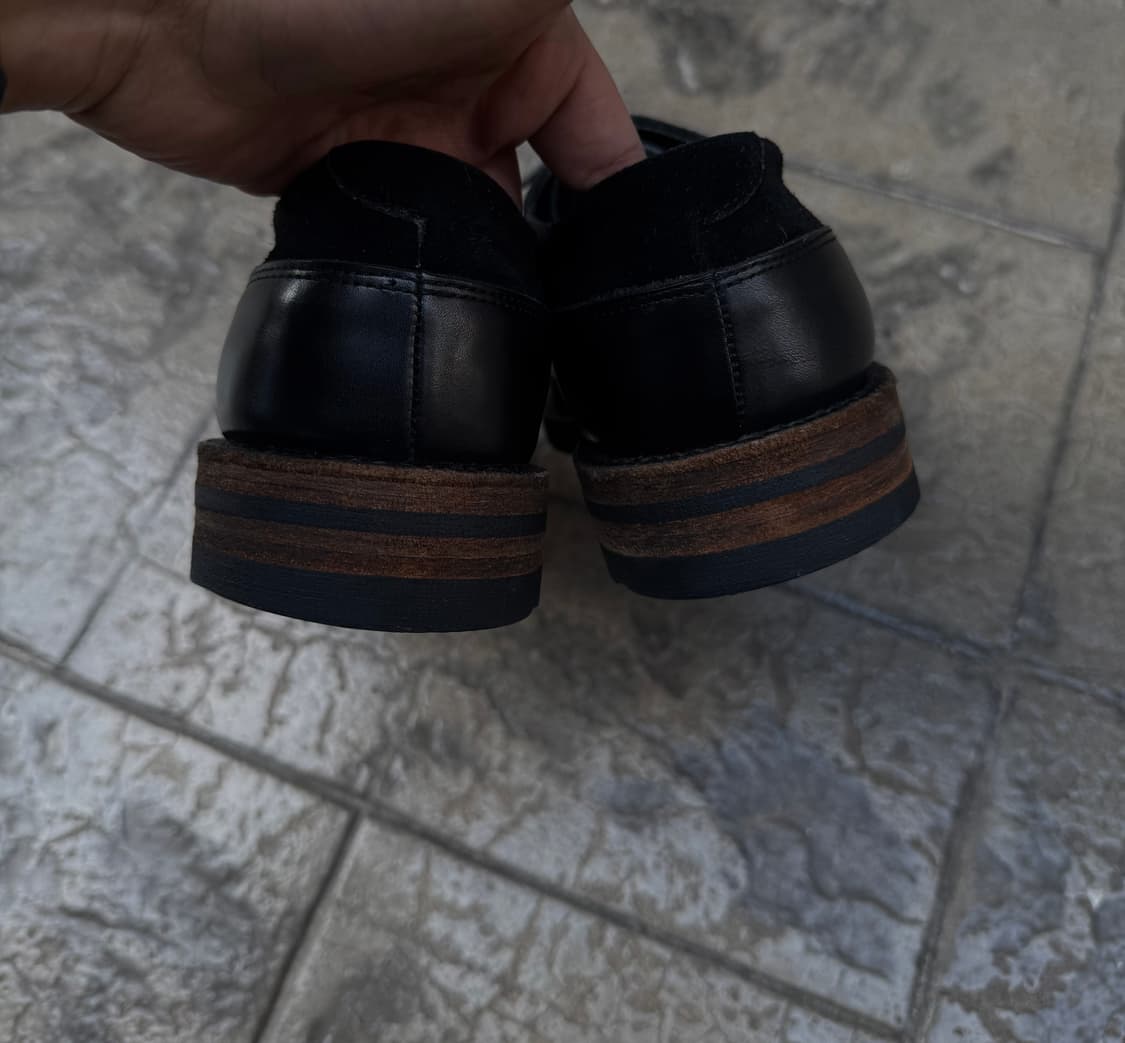 꼼데가르송 옴므 레더 스웨이드 도킹 우드솔 더비슈즈 상품이미지4