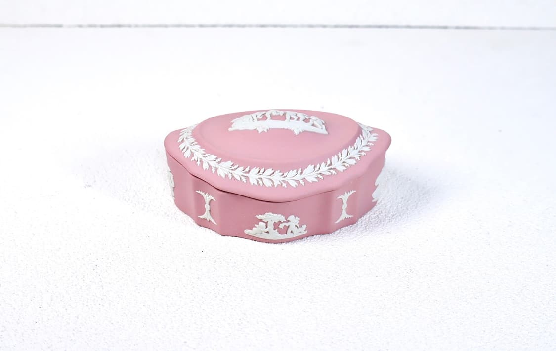 [영국앤틱] 웨지우드 제스퍼웨어 오발 트링켓박스 보석함_핑크 상품이미지8