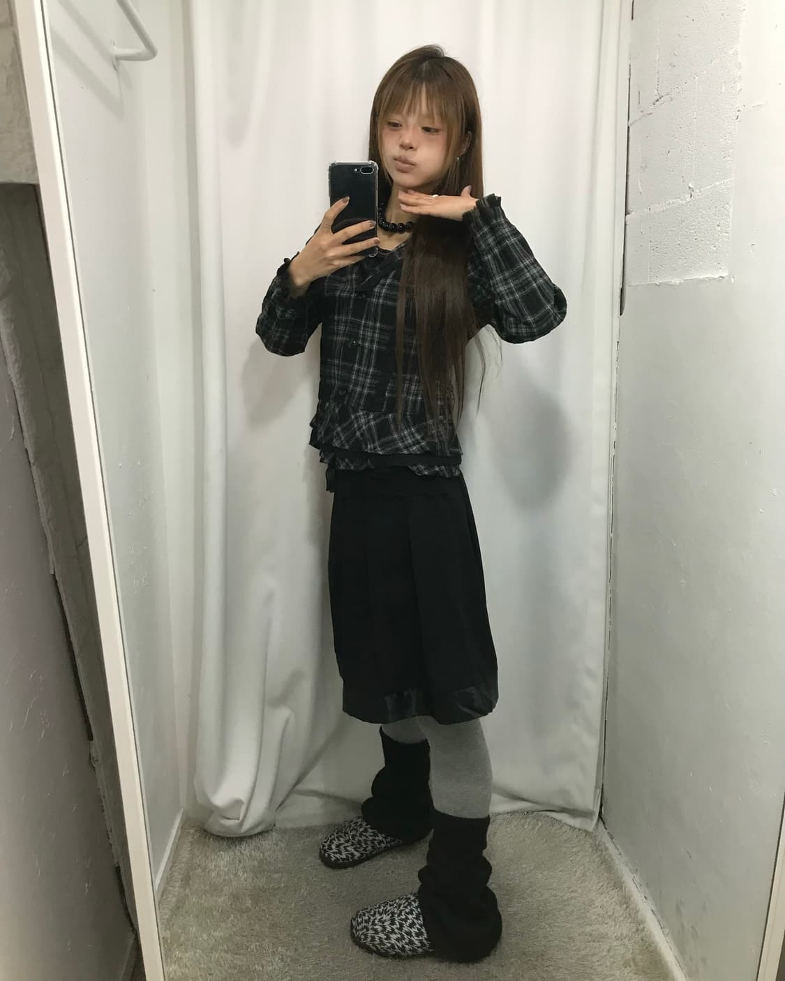 🖤체크 프릴 코디 세트 🖤 상품이미지3