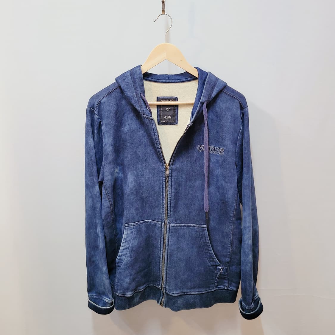 L) 게스 부드러운 데님 후드집업 상품이미지1