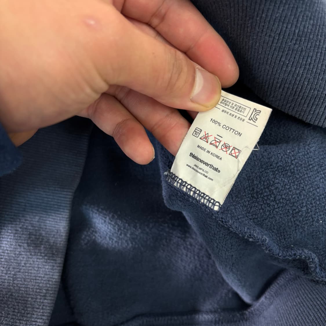 100 디스이즈네버댓 빅로고 맨투맨 상품이미지5