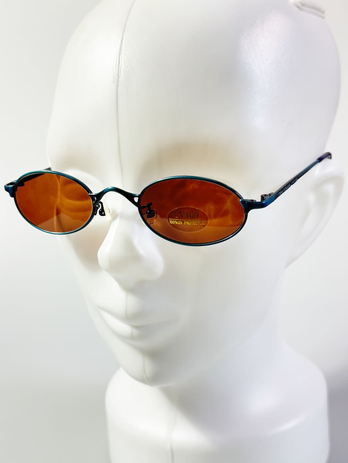 90s CHRISTIAN KEVIN 슬림 오벌 메탈 빈티지 선글라스 상품이미지8
