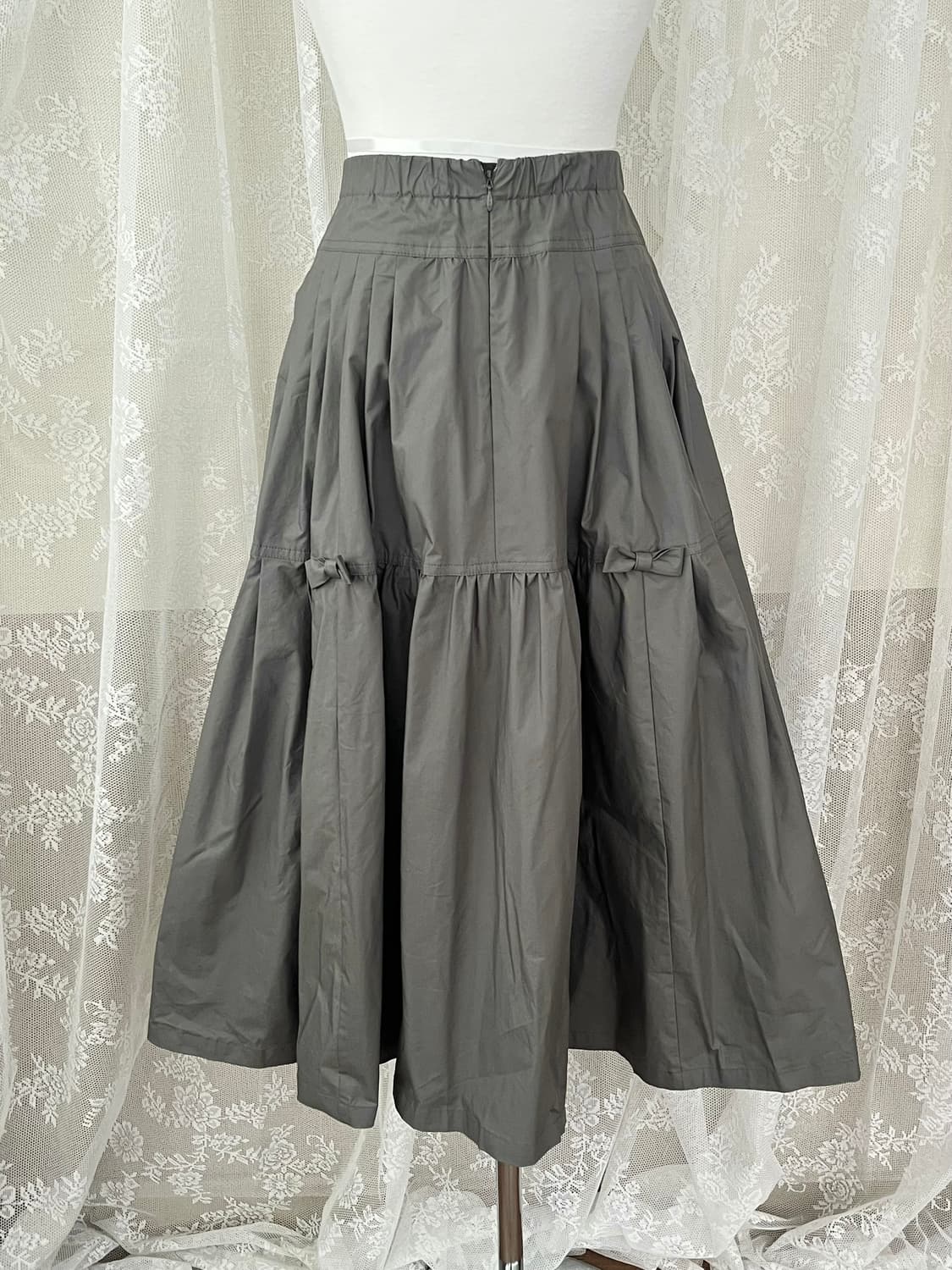 XS) 지요 JIYO 앙투아네트 리본 스커트 카키 상품이미지2