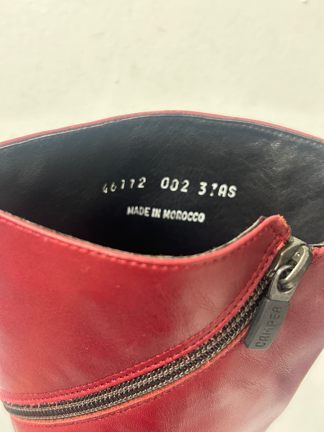 캠퍼 가죽 부츠 버건디 여성용 235mm 상품이미지6