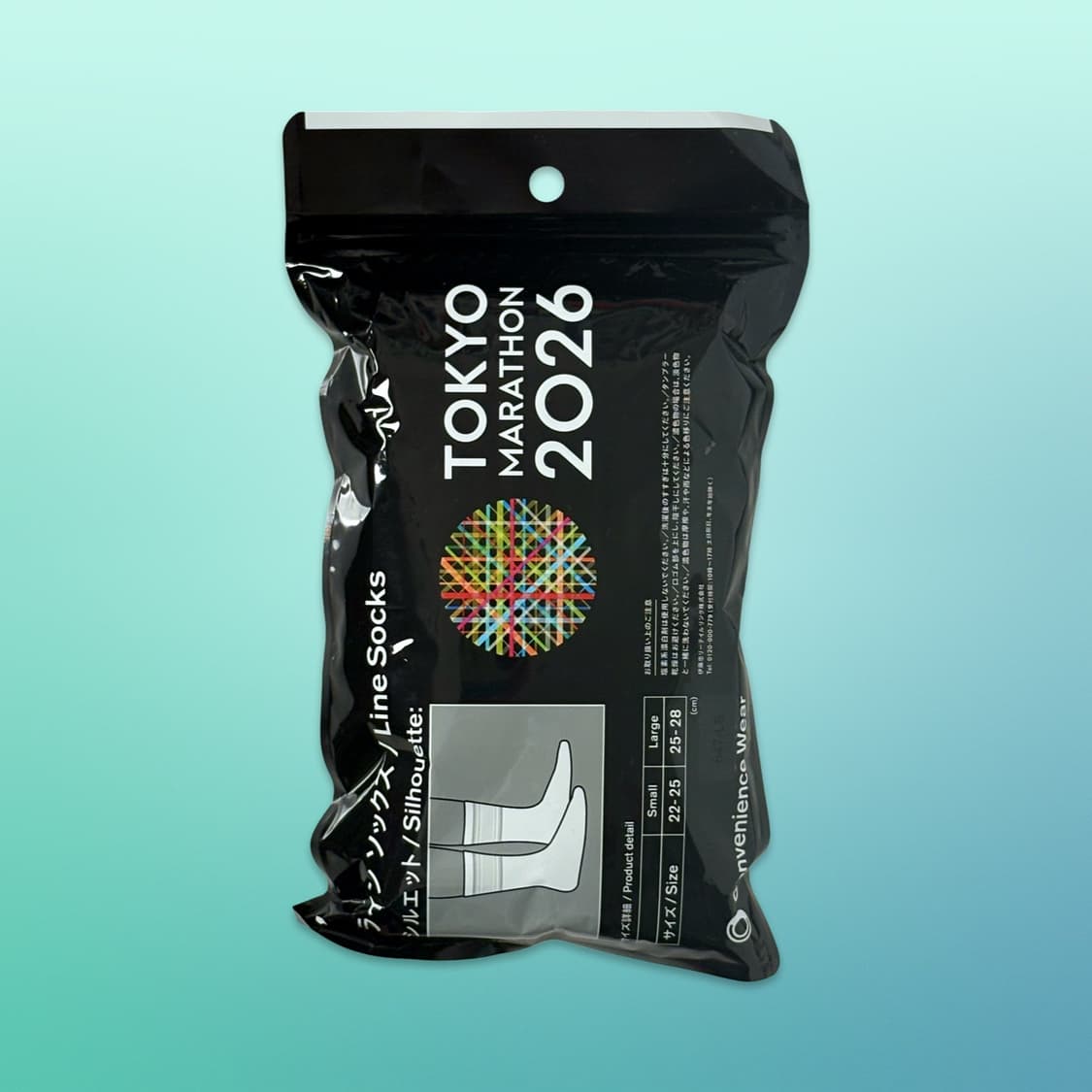 새상품) 패밀리마트 x 도쿄마라톤 2026 굿즈 양말-화이트 상품이미지2