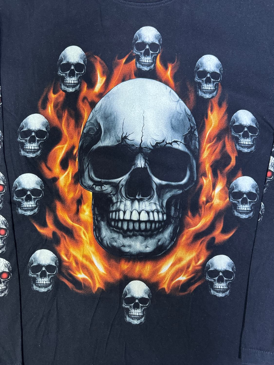 빈티지 플레임 스컬 롱슬리브 XL 상품이미지2