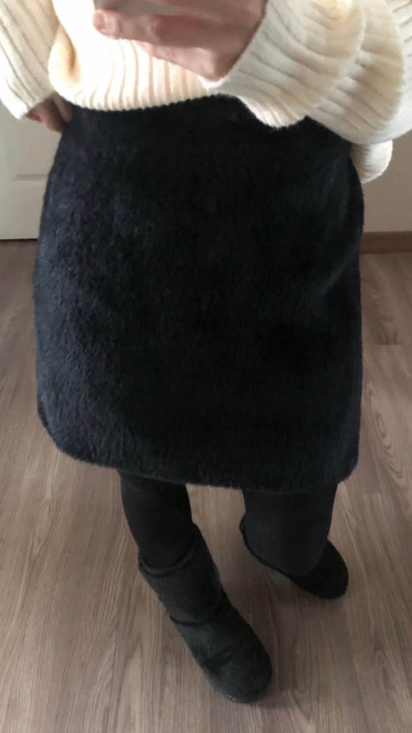 여성 퍼 트위드 미니 스커트 상품이미지4